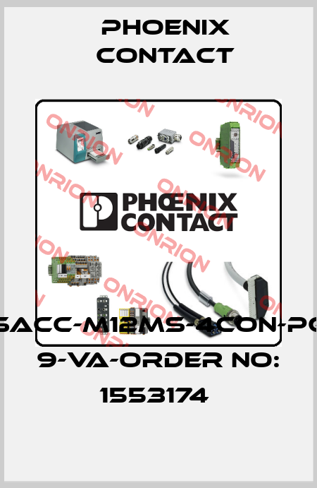 SACC-M12MS-4CON-PG 9-VA-ORDER NO: 1553174  Phoenix Contact