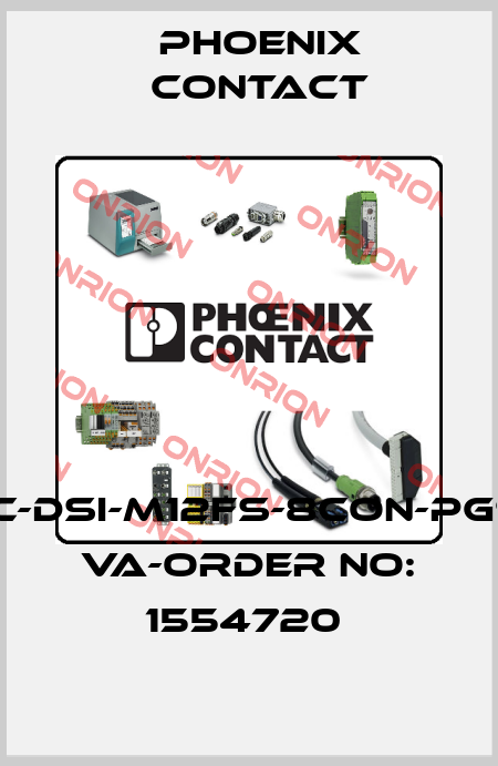 SACC-DSI-M12FS-8CON-PG9/0,5 VA-ORDER NO: 1554720  Phoenix Contact