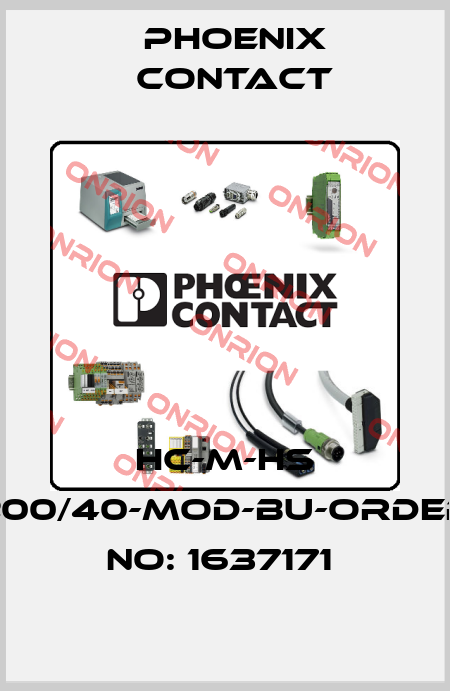 HC-M-HS 200/40-MOD-BU-ORDER NO: 1637171  Phoenix Contact