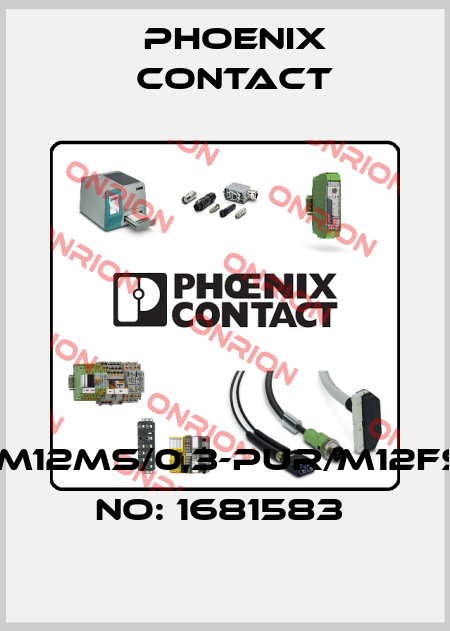 SAC-5P-M12MS/0,3-PUR/M12FS-ORDER NO: 1681583  Phoenix Contact