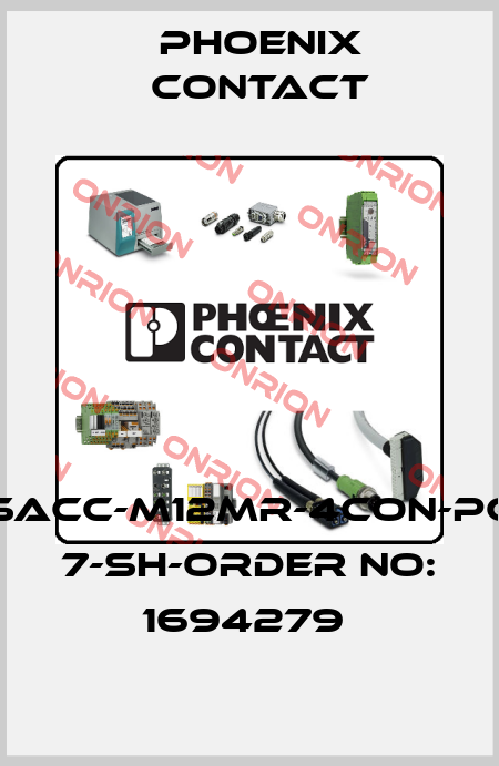 SACC-M12MR-4CON-PG 7-SH-ORDER NO: 1694279  Phoenix Contact