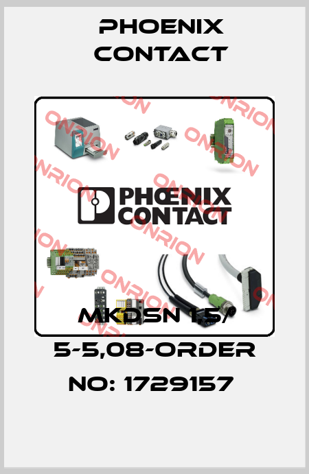 MKDSN 1,5/ 5-5,08-ORDER NO: 1729157  Phoenix Contact