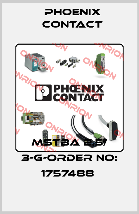 MSTBA 2,5/ 3-G-ORDER NO: 1757488  Phoenix Contact