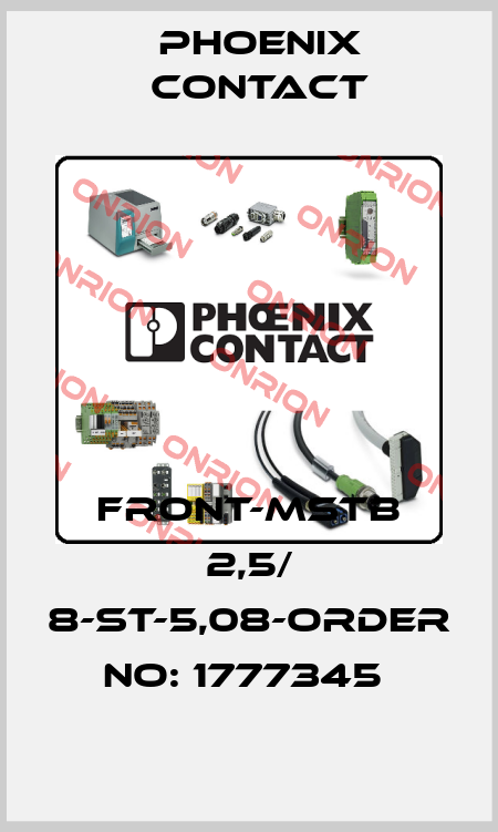 FRONT-MSTB 2,5/ 8-ST-5,08-ORDER NO: 1777345  Phoenix Contact