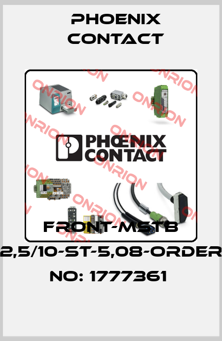 FRONT-MSTB 2,5/10-ST-5,08-ORDER NO: 1777361  Phoenix Contact