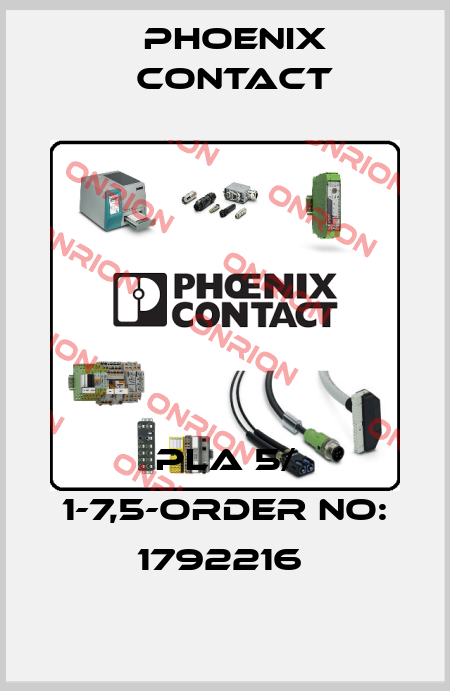 PLA 5/ 1-7,5-ORDER NO: 1792216  Phoenix Contact