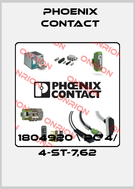 1804920 \ PC 4/ 4-ST-7,62 Phoenix Contact