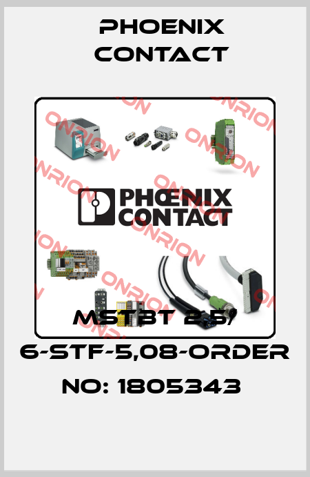 MSTBT 2,5/ 6-STF-5,08-ORDER NO: 1805343  Phoenix Contact