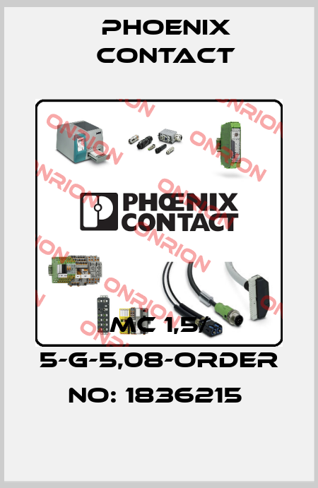 MC 1,5/ 5-G-5,08-ORDER NO: 1836215  Phoenix Contact