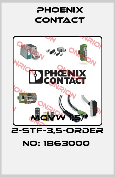 MCVW 1,5/ 2-STF-3,5-ORDER NO: 1863000  Phoenix Contact