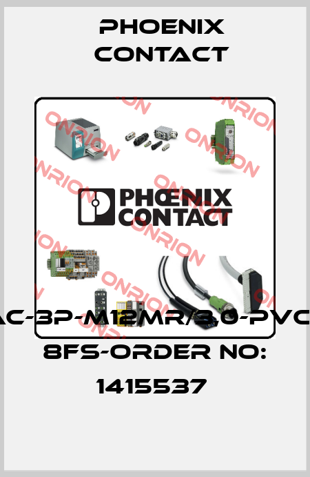 SAC-3P-M12MR/3,0-PVC/M 8FS-ORDER NO: 1415537  Phoenix Contact