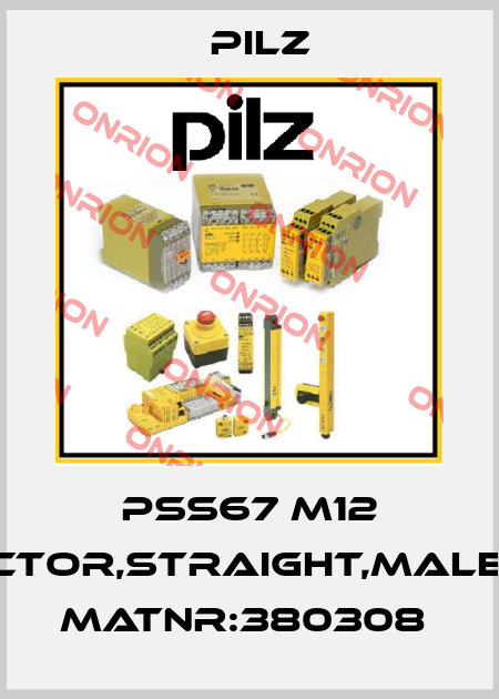 PSS67 M12 connector,straight,male,5pole MatNr:380308  Pilz