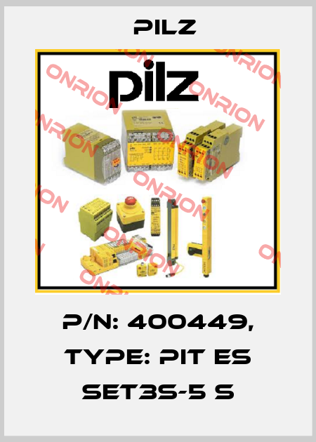 p/n: 400449, Type: PIT es Set3s-5 s Pilz