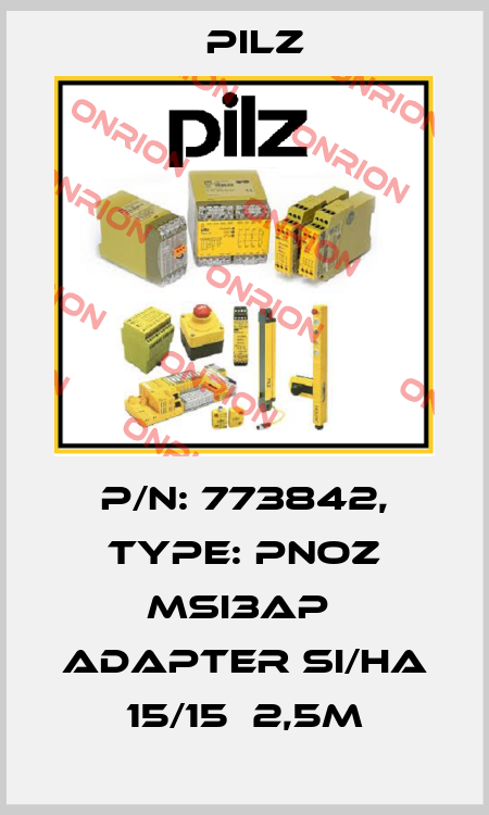p/n: 773842, Type: PNOZ msi3Ap  Adapter Si/Ha 15/15  2,5m Pilz