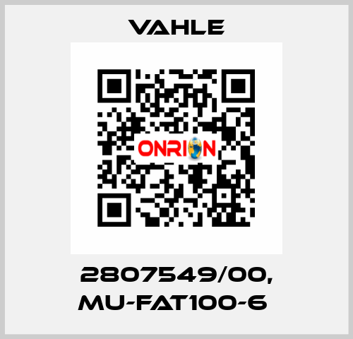 2807549/00, MU-FAT100-6  Vahle