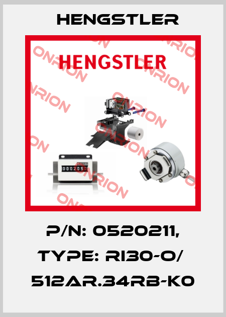 p/n: 0520211, Type: RI30-O/  512AR.34RB-K0 Hengstler
