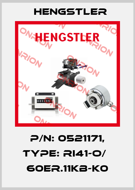 p/n: 0521171, Type: RI41-O/   60ER.11KB-K0 Hengstler
