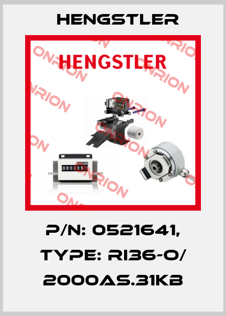 p/n: 0521641, Type: RI36-O/ 2000AS.31KB Hengstler
