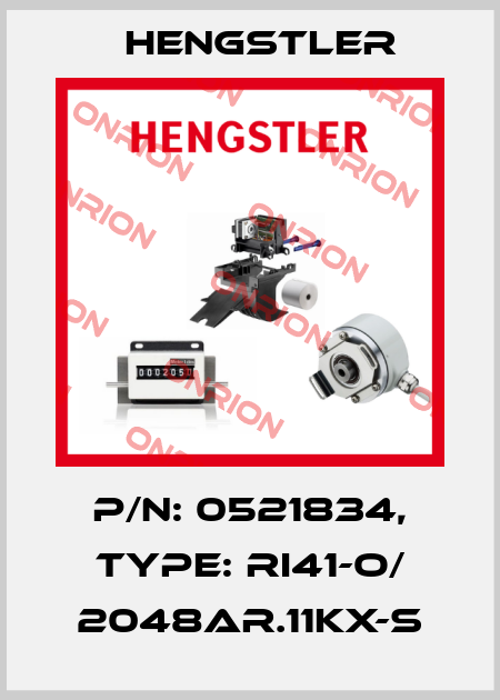 p/n: 0521834, Type: RI41-O/ 2048AR.11KX-S Hengstler