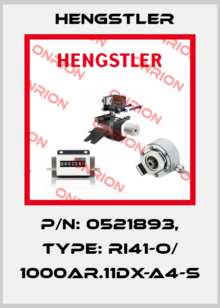 p/n: 0521893, Type: RI41-O/ 1000AR.11DX-A4-S Hengstler