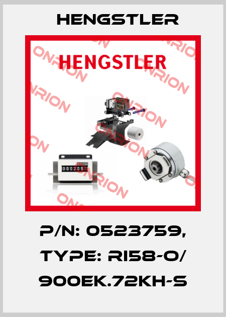p/n: 0523759, Type: RI58-O/ 900EK.72KH-S Hengstler