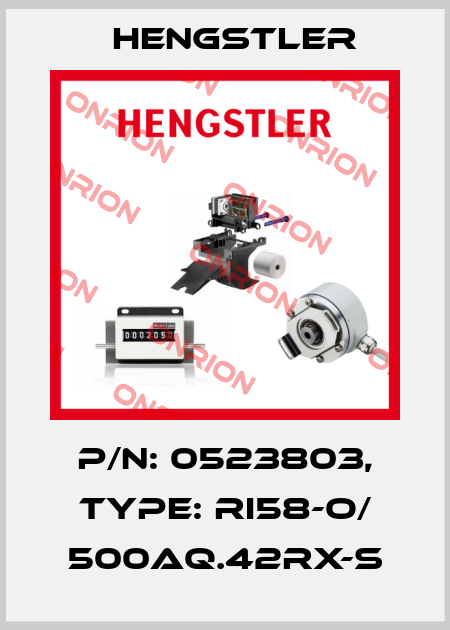 p/n: 0523803, Type: RI58-O/ 500AQ.42RX-S Hengstler