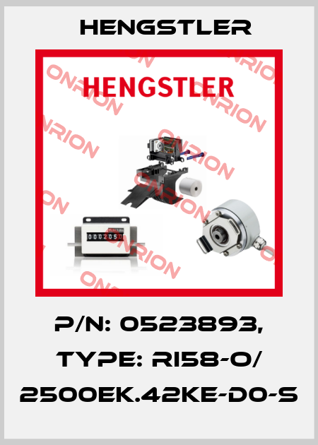 p/n: 0523893, Type: RI58-O/ 2500EK.42KE-D0-S Hengstler