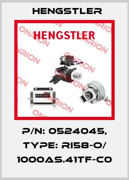 p/n: 0524045, Type: RI58-O/ 1000AS.41TF-C0 Hengstler