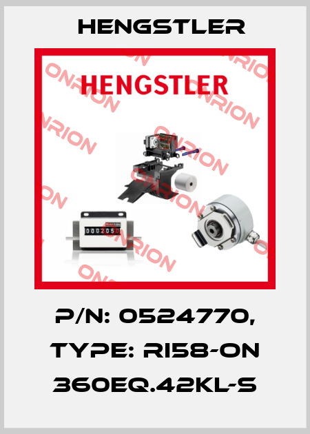 p/n: 0524770, Type: RI58-ON 360EQ.42KL-S Hengstler