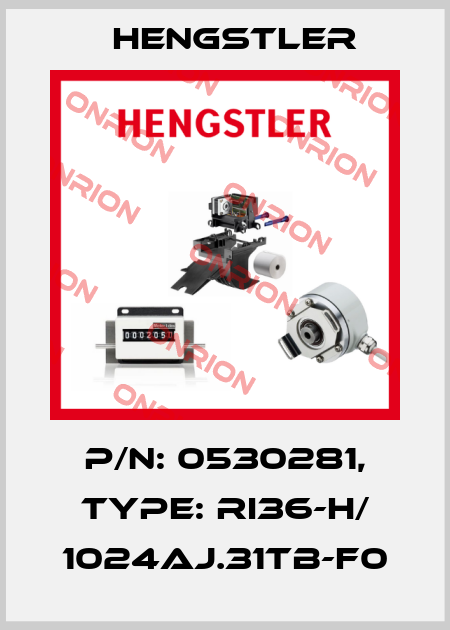 p/n: 0530281, Type: RI36-H/ 1024AJ.31TB-F0 Hengstler
