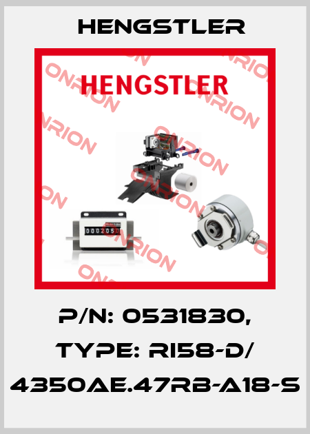 p/n: 0531830, Type: RI58-D/ 4350AE.47RB-A18-S Hengstler