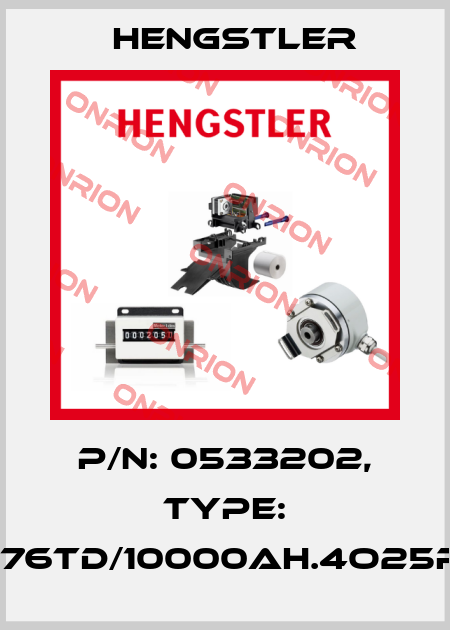 p/n: 0533202, Type: RI76TD/10000AH.4O25RF Hengstler