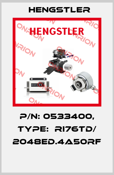 P/N: 0533400, Type:  RI76TD/ 2048ED.4A50RF  Hengstler