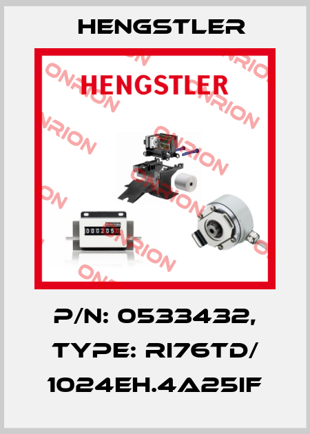 p/n: 0533432, Type: RI76TD/ 1024EH.4A25IF Hengstler