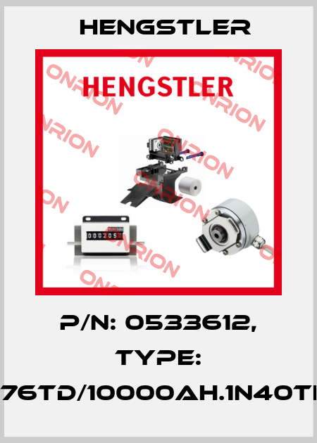 p/n: 0533612, Type: RI76TD/10000AH.1N40TF-I Hengstler