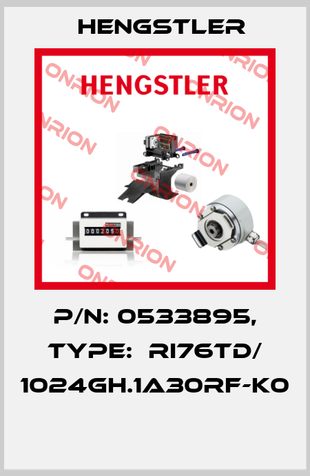 P/N: 0533895, Type:  RI76TD/ 1024GH.1A30RF-K0  Hengstler