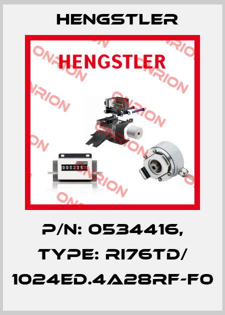 p/n: 0534416, Type: RI76TD/ 1024ED.4A28RF-F0 Hengstler