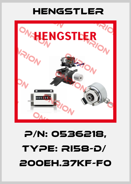 p/n: 0536218, Type: RI58-D/  200EH.37KF-F0 Hengstler