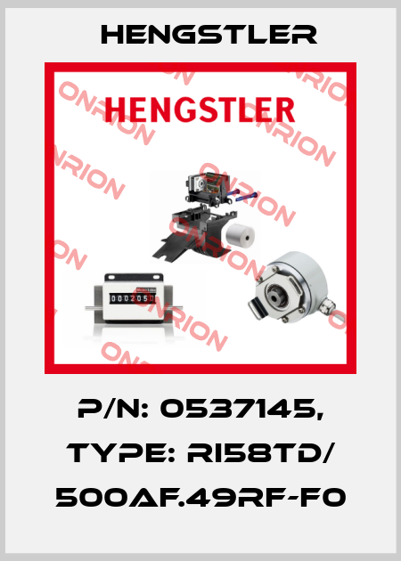 p/n: 0537145, Type: RI58TD/ 500AF.49RF-F0 Hengstler