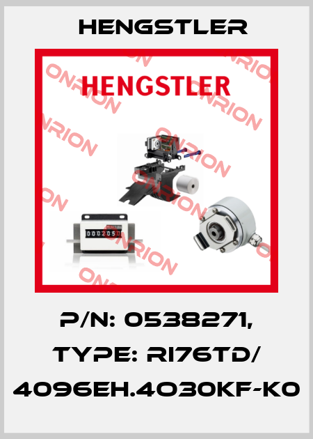 p/n: 0538271, Type: RI76TD/ 4096EH.4O30KF-K0 Hengstler