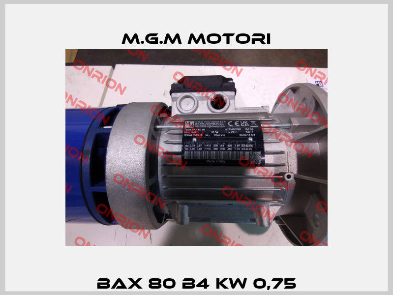 BAX 80 B4 kw 0,75 M.G.M MOTORI