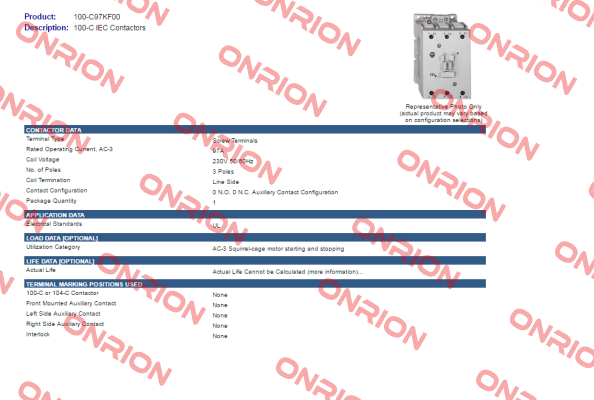 100-C97KF00  Allen Bradley (Rockwell)