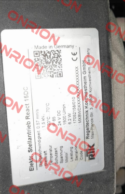 Type REact 15DC RTK Regeltechnik