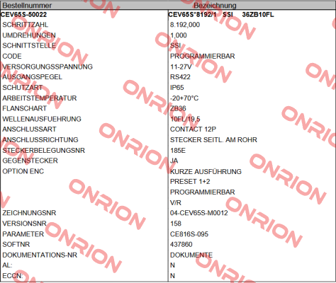 CEV65S-50022 TR Electronic