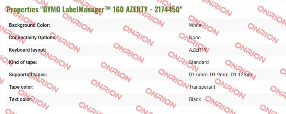 Azerty keyboard (2174450) DYMO