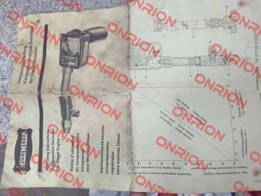 Compression Recorder 10-40 Bar  Motometer