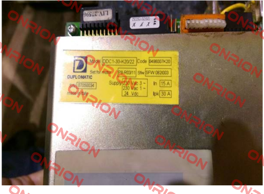 DDC1-30-K20/22 Obsolete!! Replaced by DDC4-30-230/20 Duplomatic