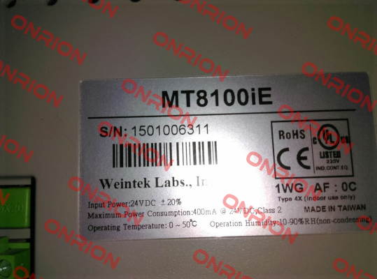 MT8100iE1WG - not available, alternative - MT8102iE  Weintek