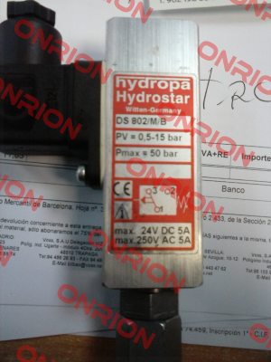 DS-802/M/B (802MB) (12126) Hydropa Hydrostar