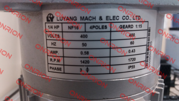 J220-200-15-U1T54-G3 Luyang Gear Motor